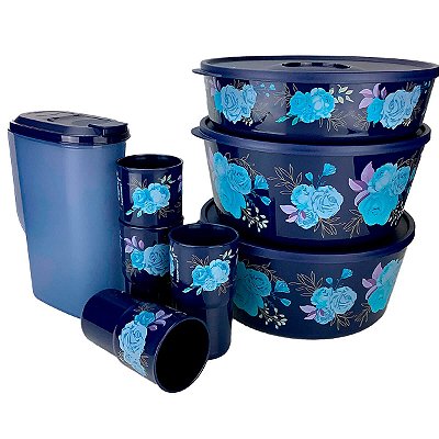 Kit Tupperware PDA 13/2021 Ilúmina Rosa da Noite 8 peças